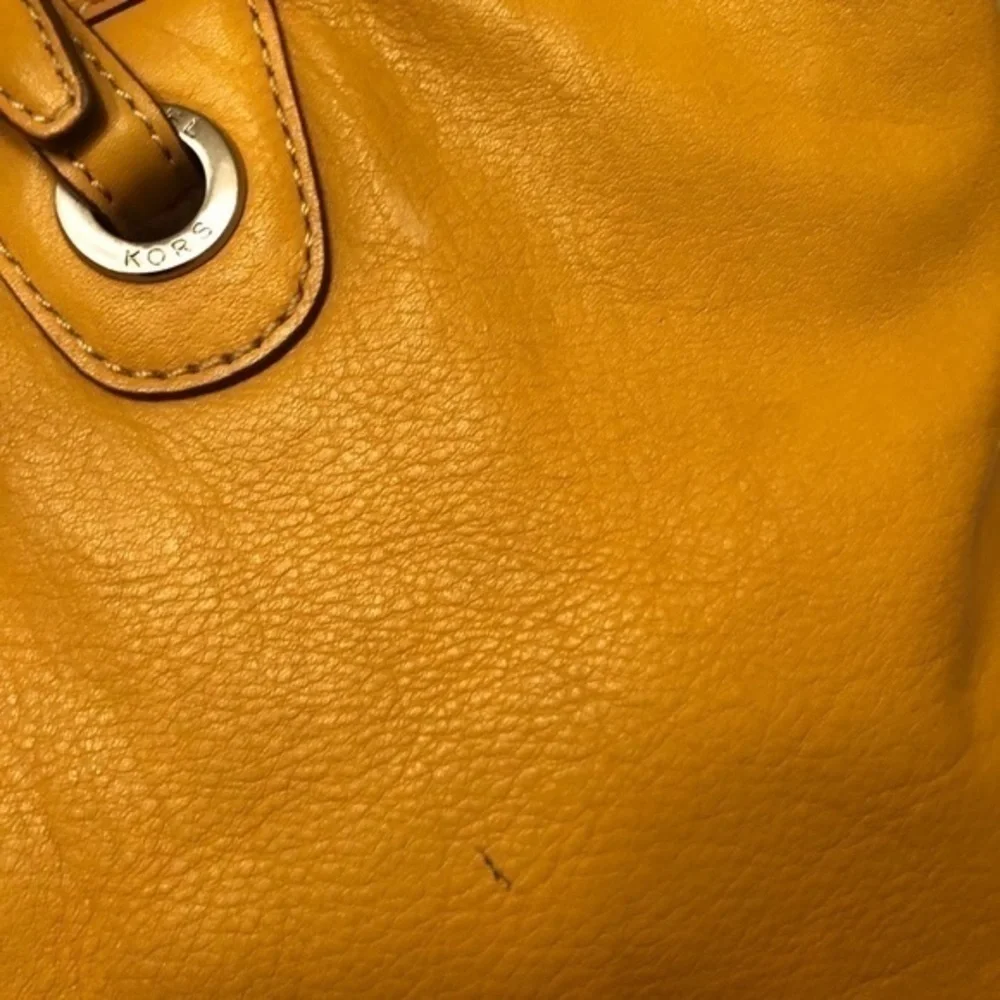 Michael kors yellow shopper tote bag
